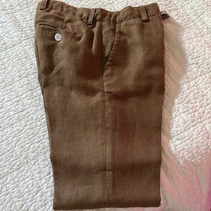 Tom & Drew brown linen pants for little boys